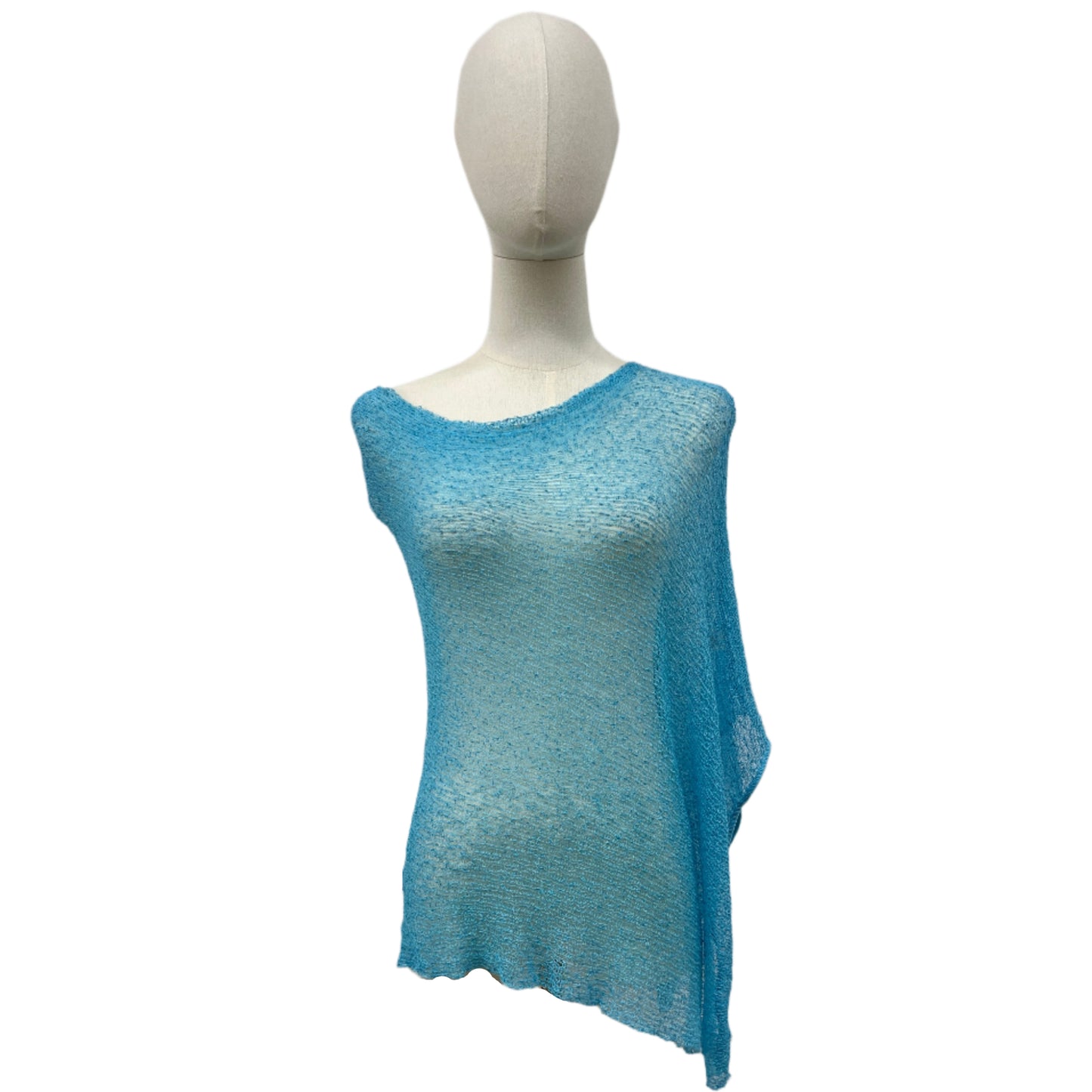 SHORT PONCHO-TURQUOISE-218-AFC5
