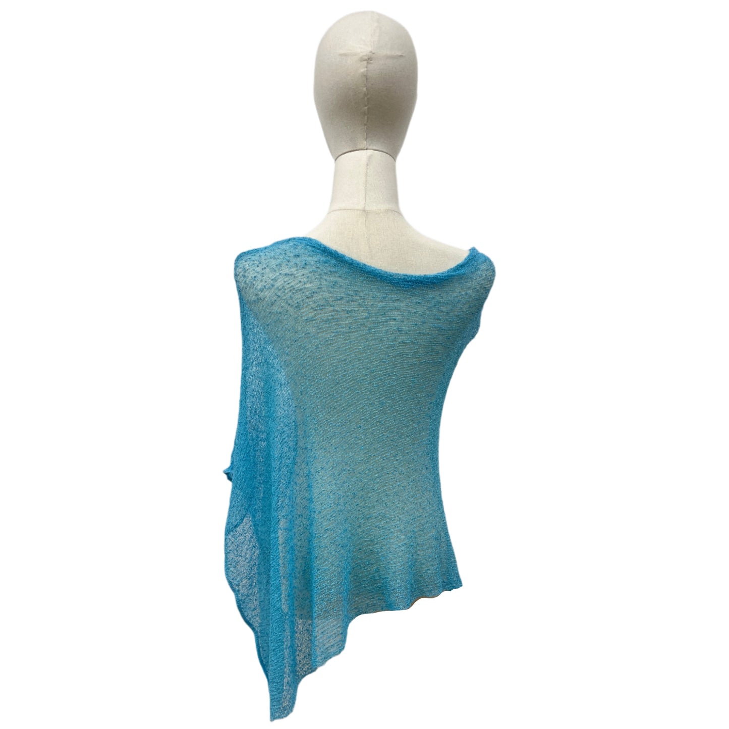 SHORT PONCHO-TURQUOISE-218-AFC5
