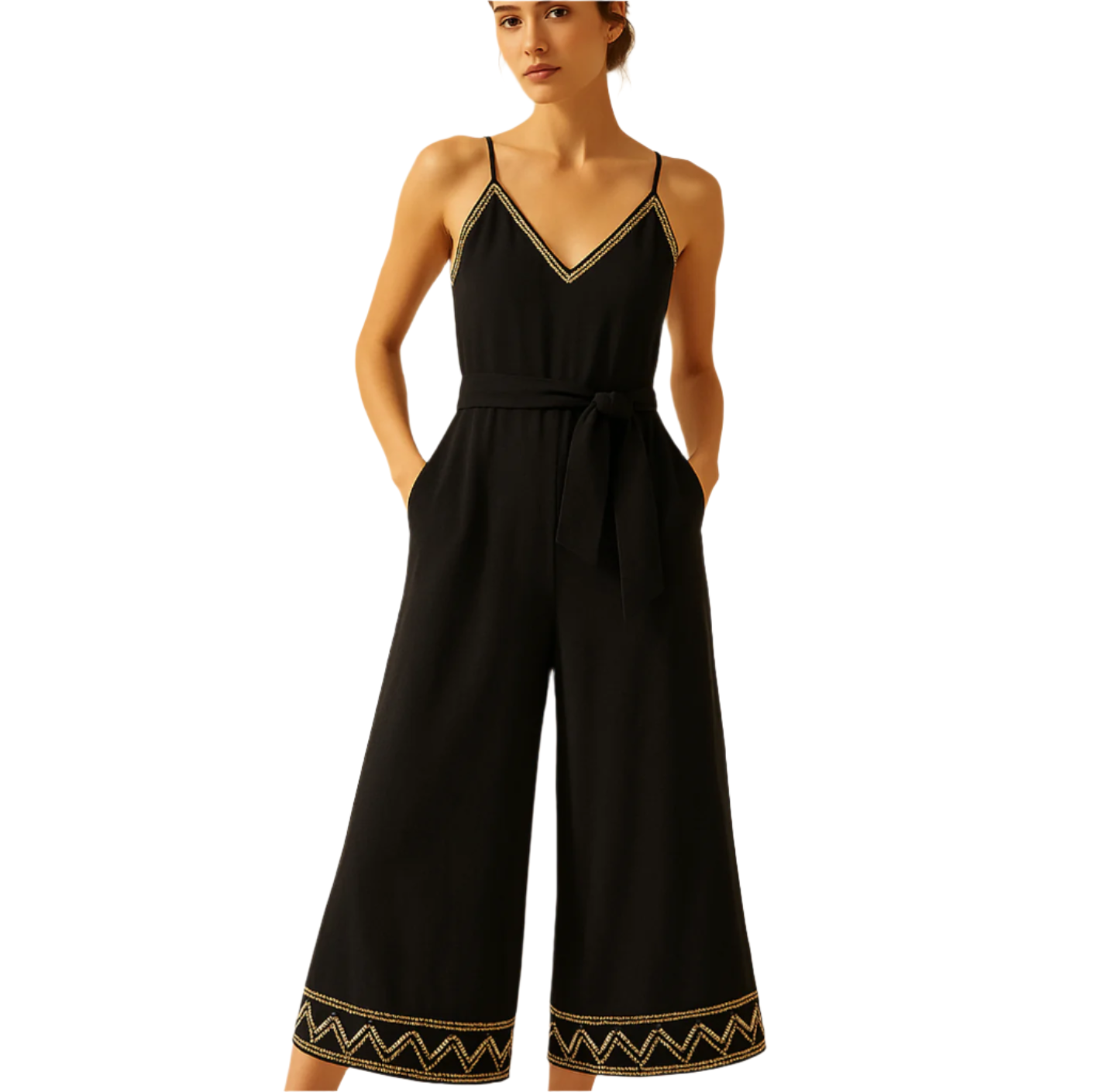 MONO CON CINTURÓN / REF- JM23-NEGRO