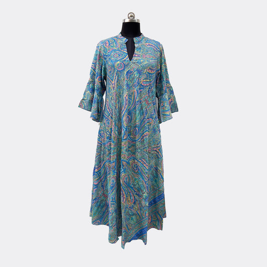 VESTIDO LARGO / P2-10877-PU-GOLD