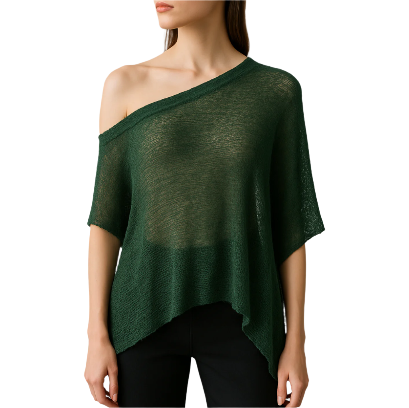 PONCHO / SHORT PONCHO-BOTTLE GREEN-61-AFC5